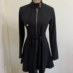 Black Zip-up Dress w/Belt!